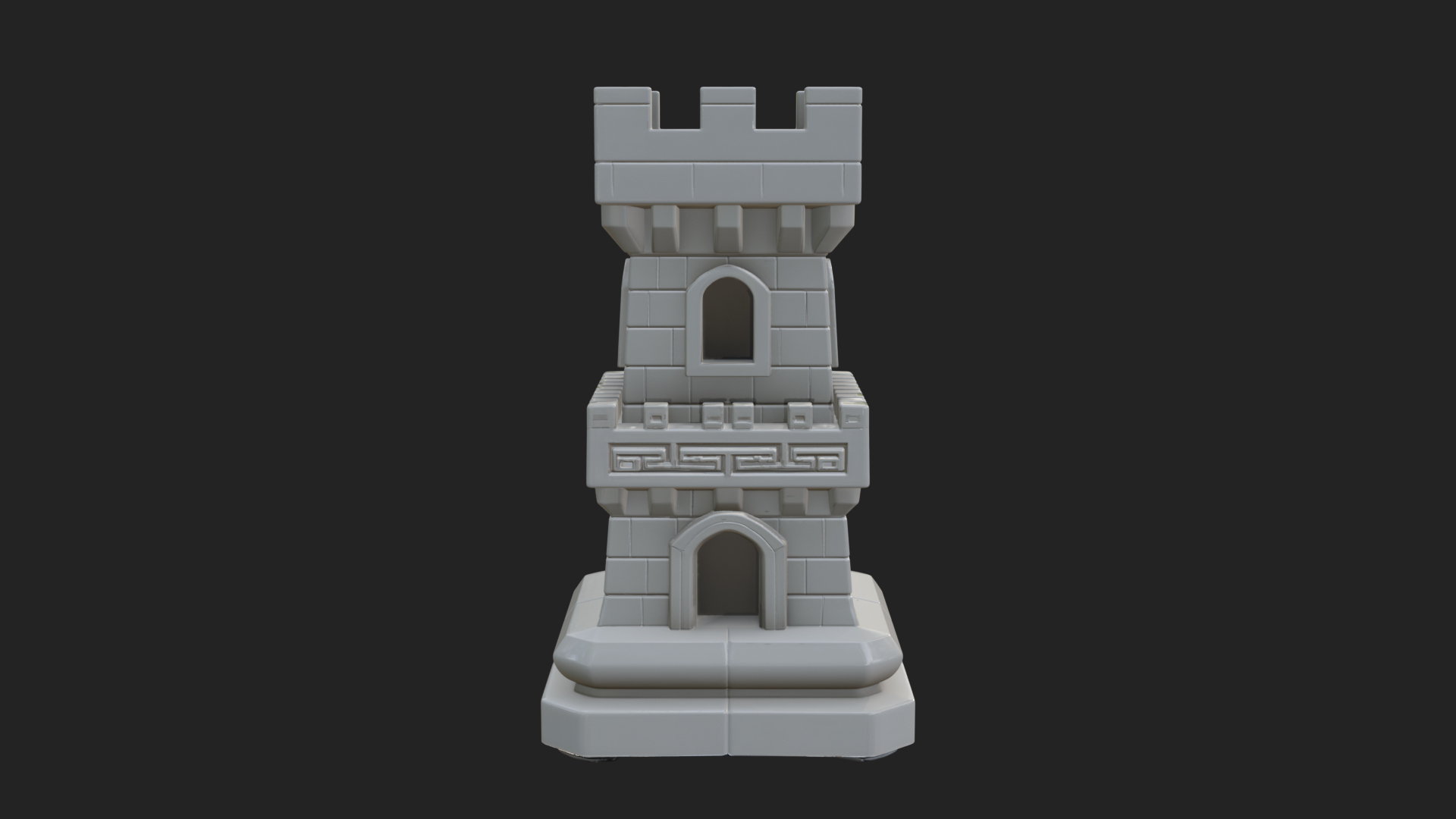 Castle Rook Chess Tower Design 10 3D Print Model 3D Model
