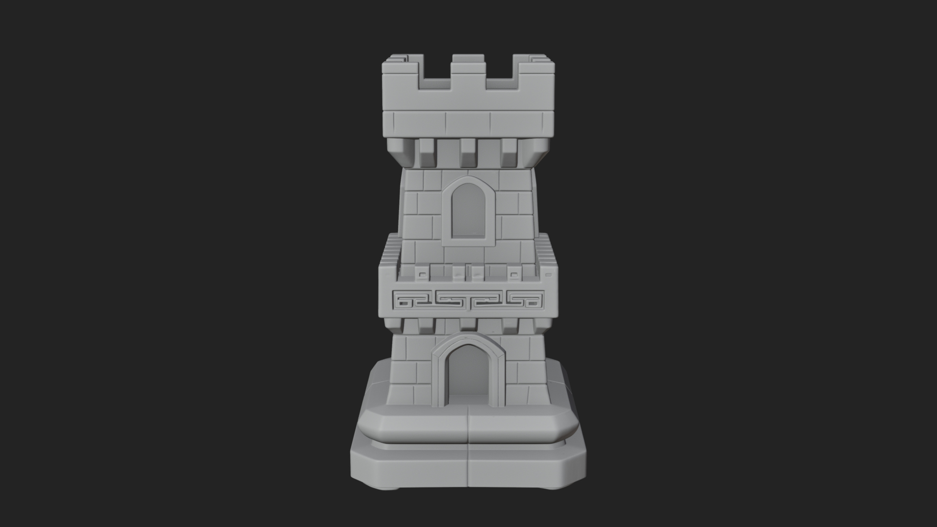 Castle Rook Chess Tower Design 10 3D Print Model 3D Model