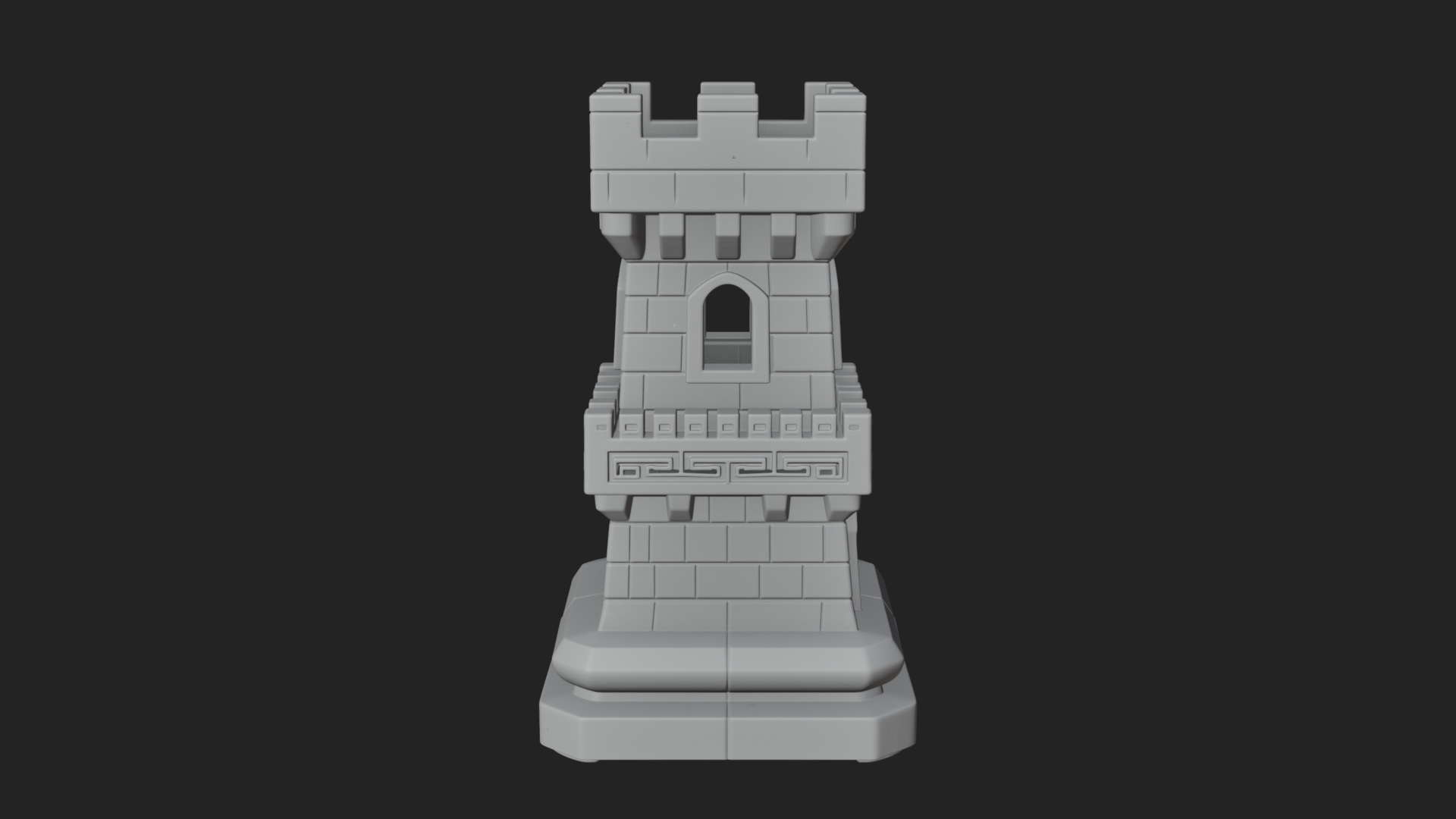 Castle Rook Chess Tower Design 10 3D Print Model 3D Model