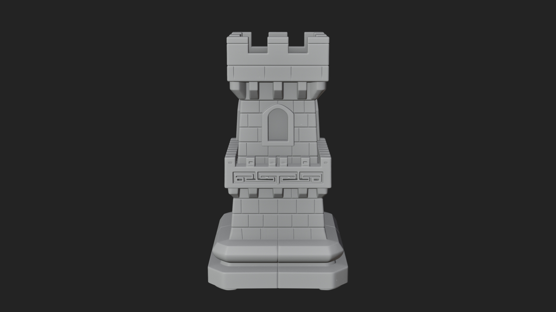 Castle Rook Chess Tower Design 10 3D Print Model 3D Model
