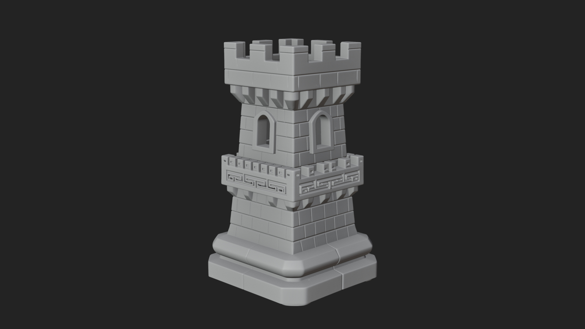 Castle Rook Chess Tower Design 10 3D Print Model 3D Model