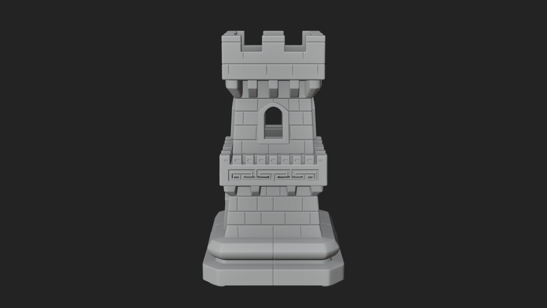 Castle Rook Chess Tower Design 10 3D Print Model 3D Model