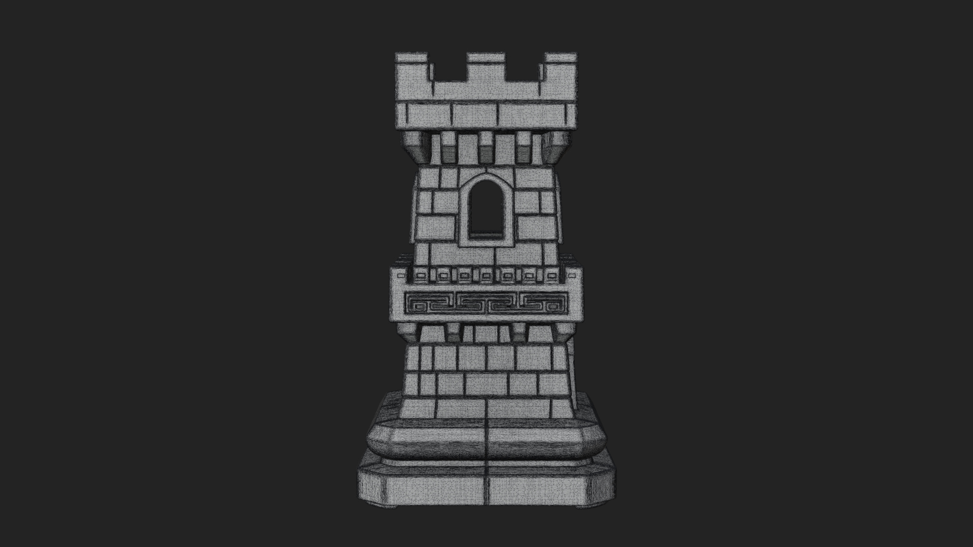 Castle Rook Chess Tower Design 10 3D Print Model 3D Model