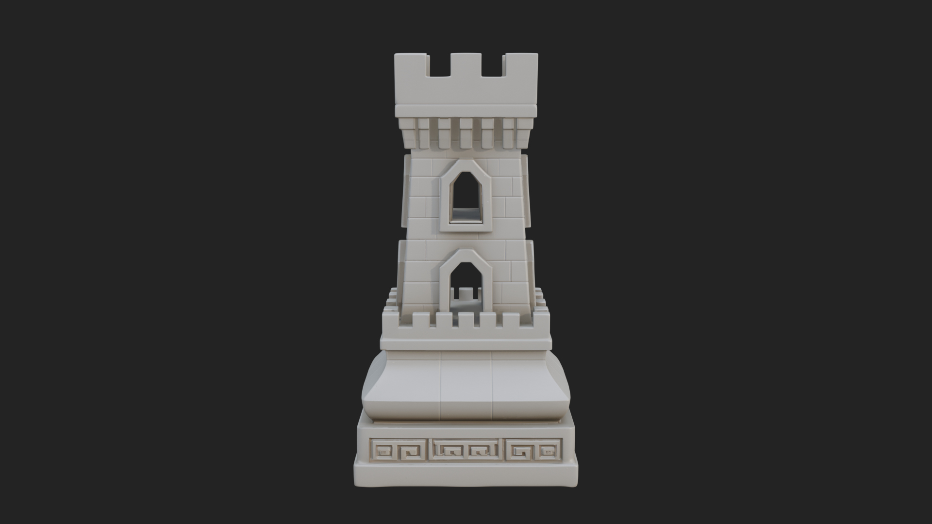 Castle Rook Chess Tower Design 11 3D Print Model 3D Model