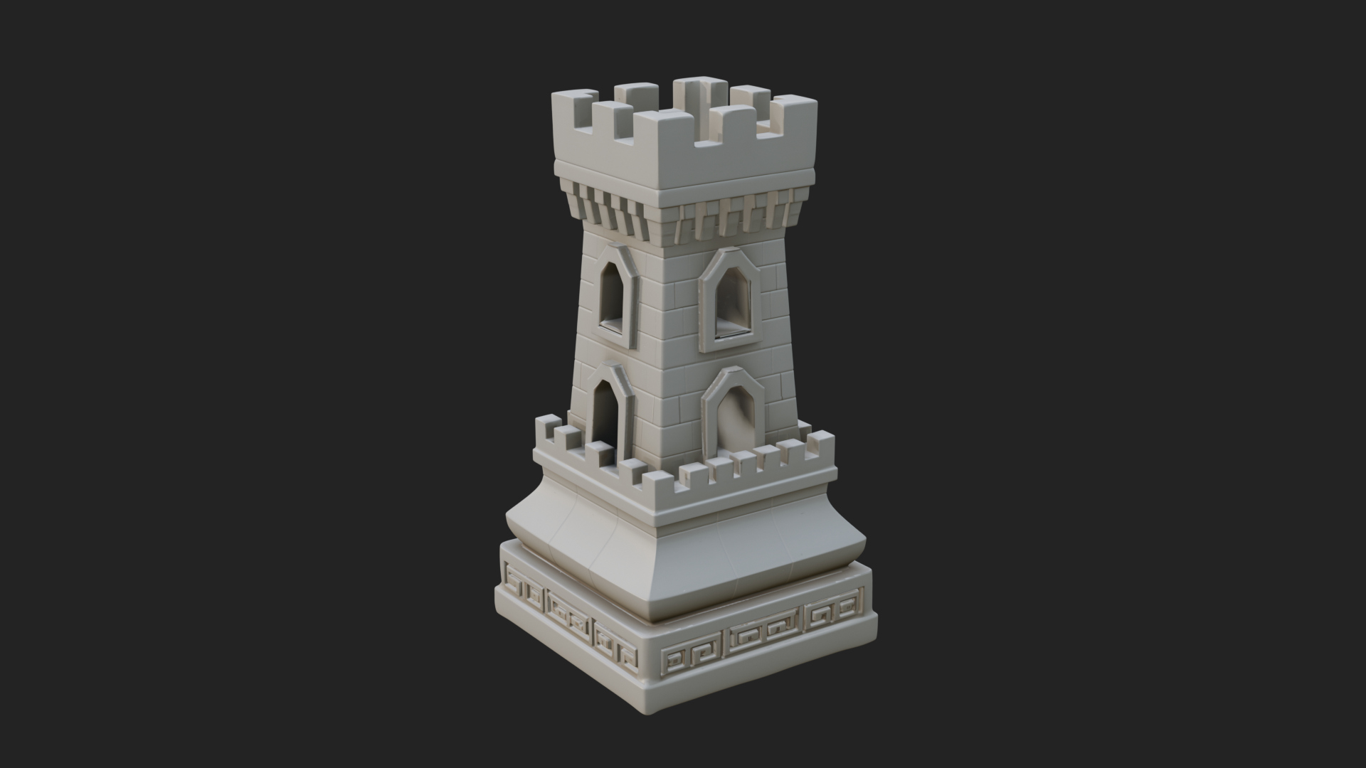 Castle Rook Chess Tower Design 11 3D Print Model 3D Model