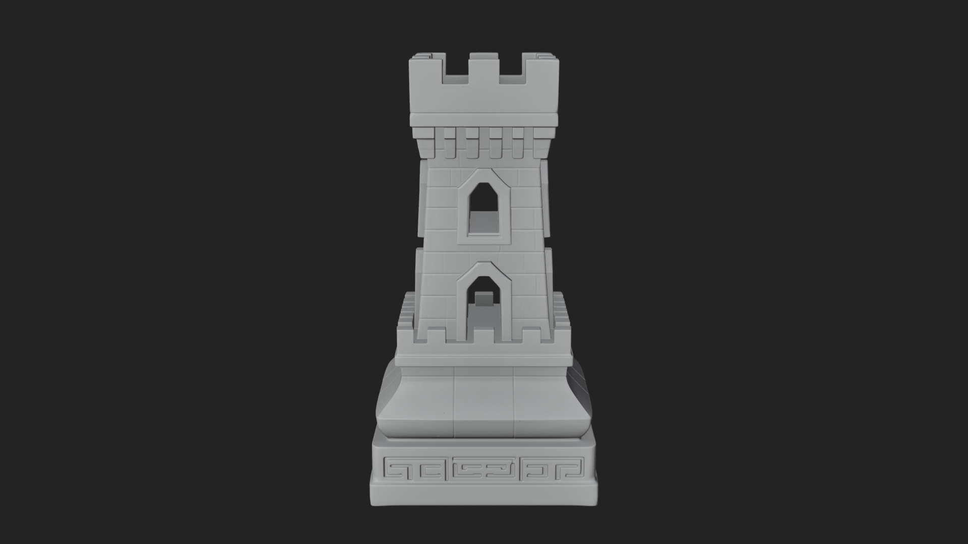 Castle Rook Chess Tower Design 11 3D Print Model 3D Model