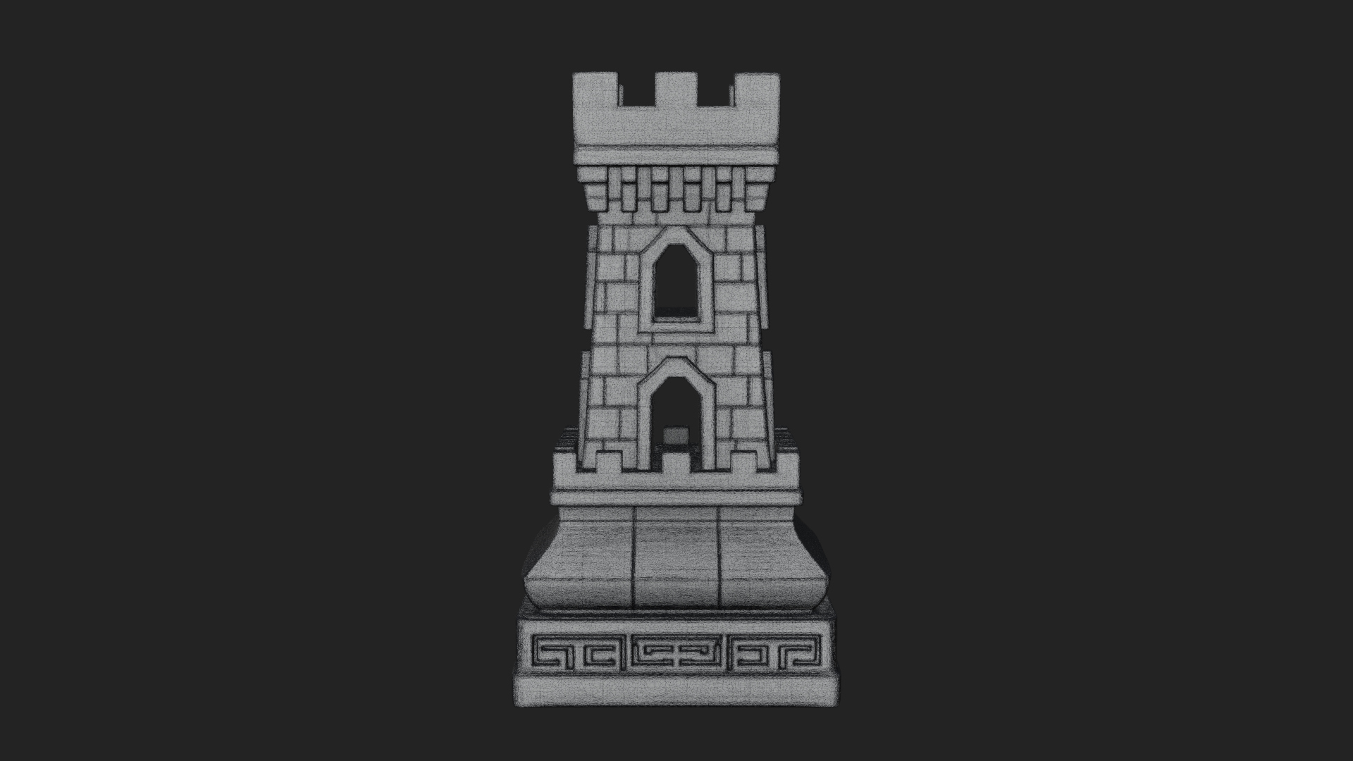 Castle Rook Chess Tower Design 11 3D Print Model 3D Model