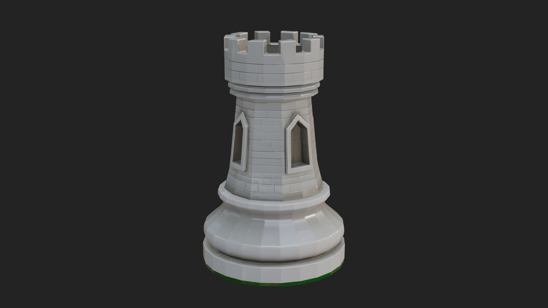 Castle Rook Chess Tower Design 12 3D Print Model 3D Model
