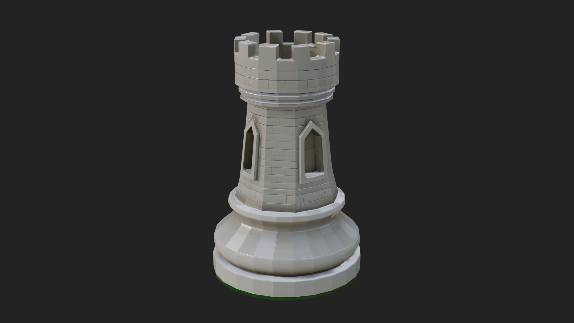Castle Rook Chess Tower Design 12 3D Print Model 3D Model