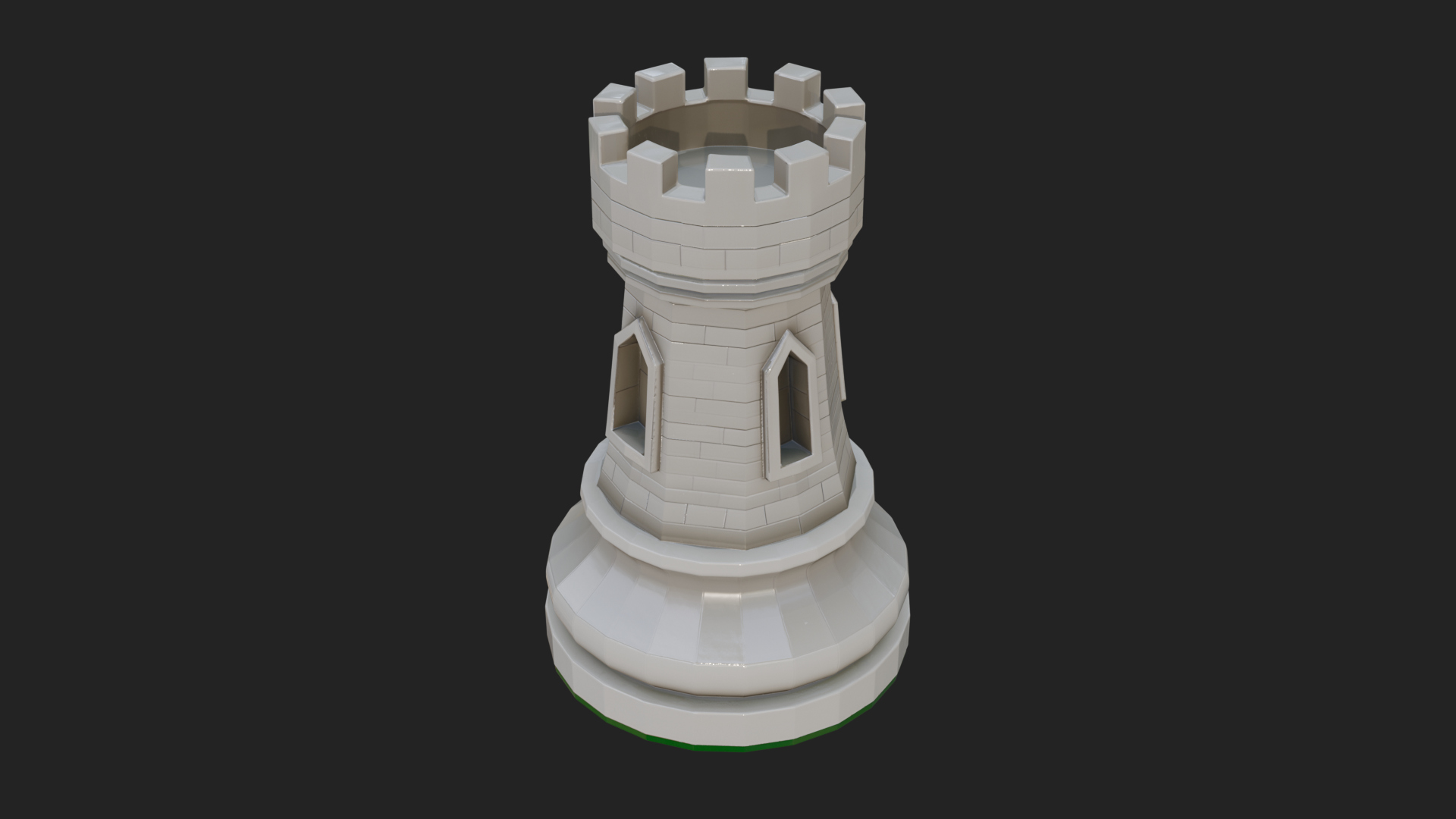 Castle Rook Chess Tower Design 12 3D Print Model 3D Model