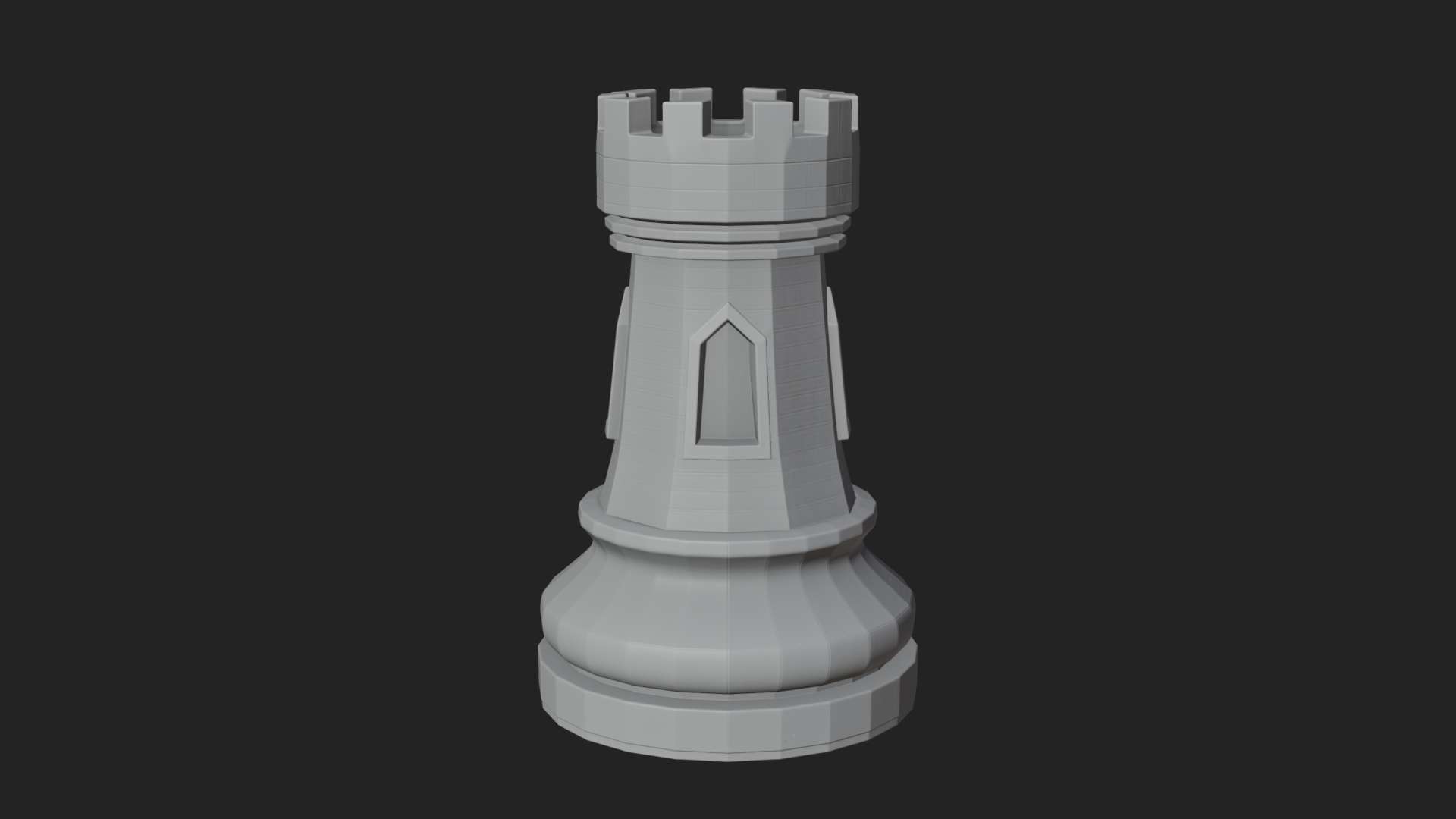 Castle Rook Chess Tower Design 12 3D Print Model 3D Model