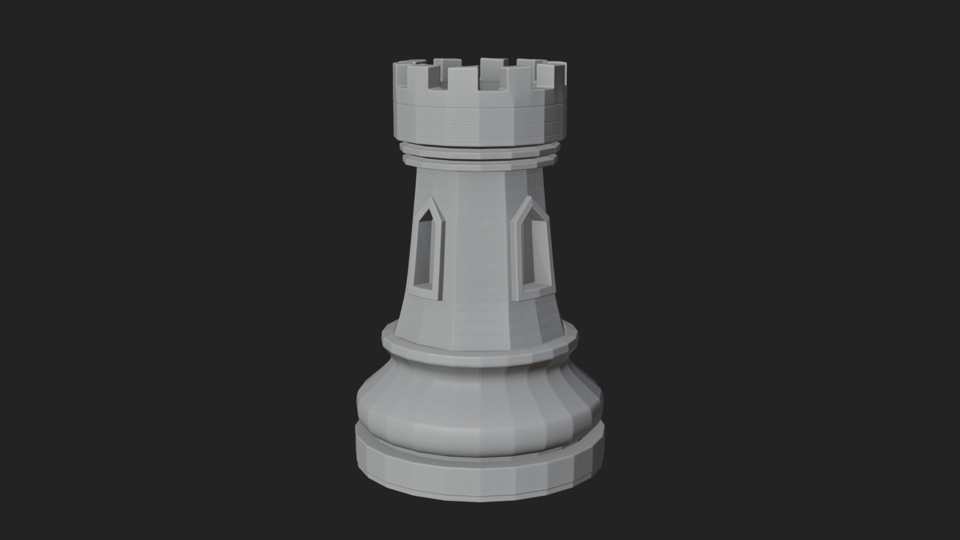 Castle Rook Chess Tower Design 12 3D Print Model 3D Model