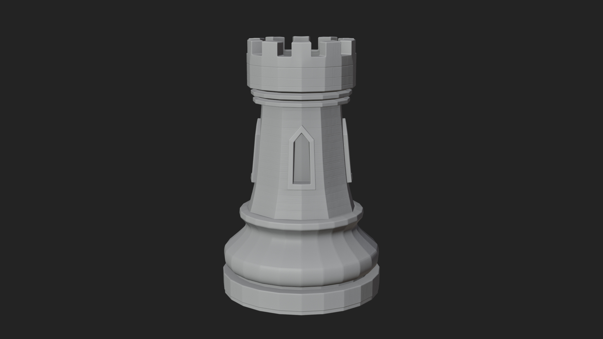 Castle Rook Chess Tower Design 12 3D Print Model 3D Model