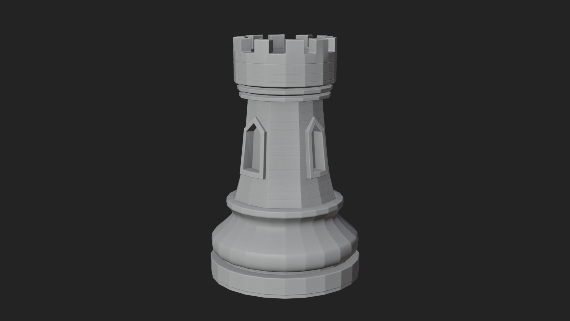 Castle Rook Chess Tower Design 12 3D Print Model 3D Model