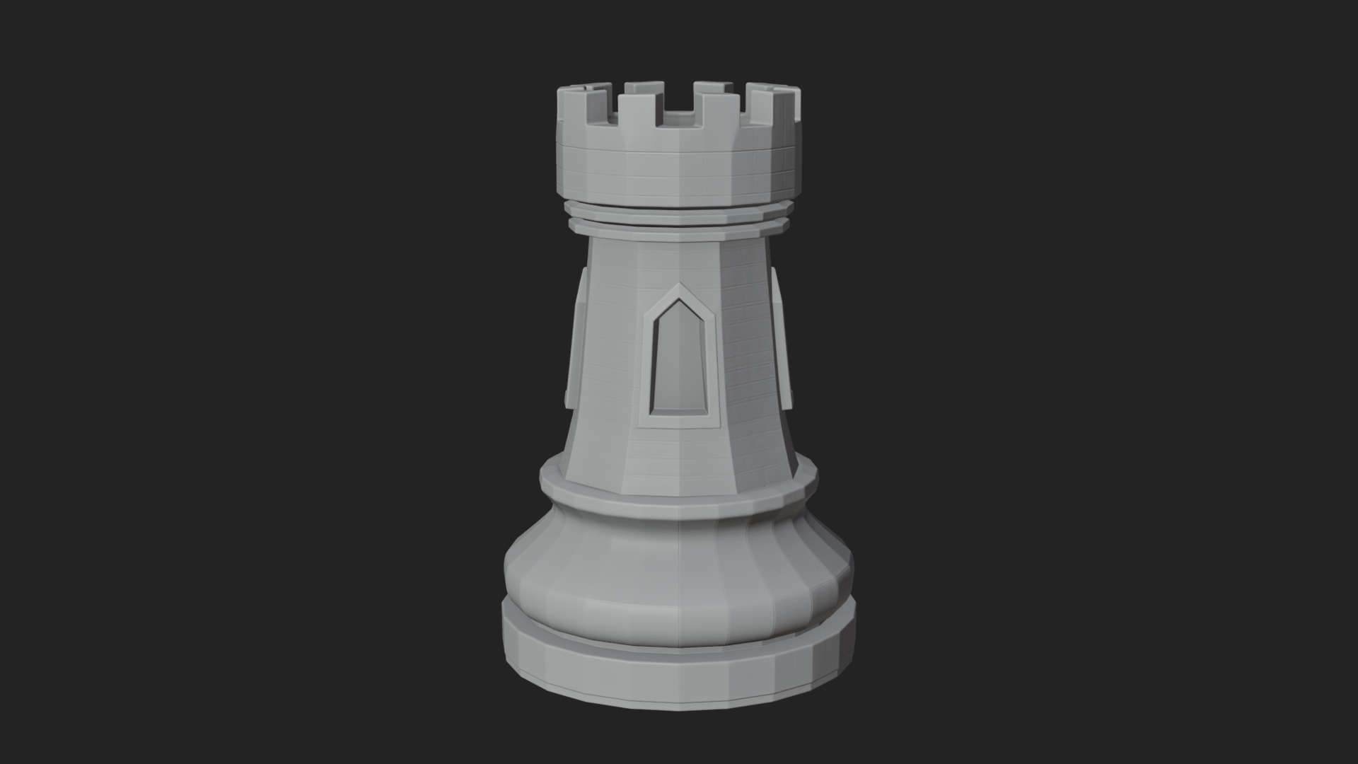 Castle Rook Chess Tower Design 12 3D Print Model 3D Model