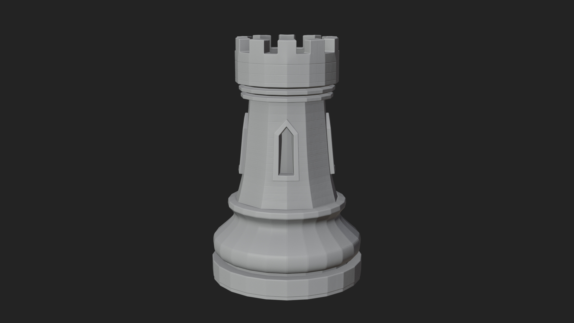 Castle Rook Chess Tower Design 12 3D Print Model 3D Model