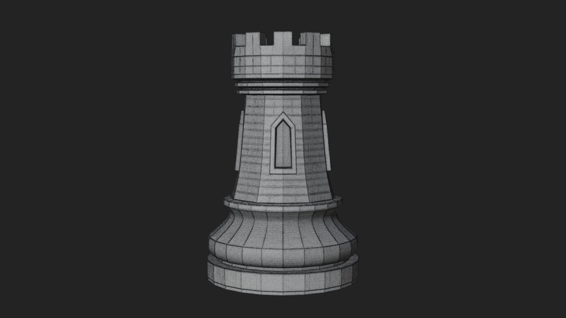 Castle Rook Chess Tower Design 12 3D Print Model 3D Model