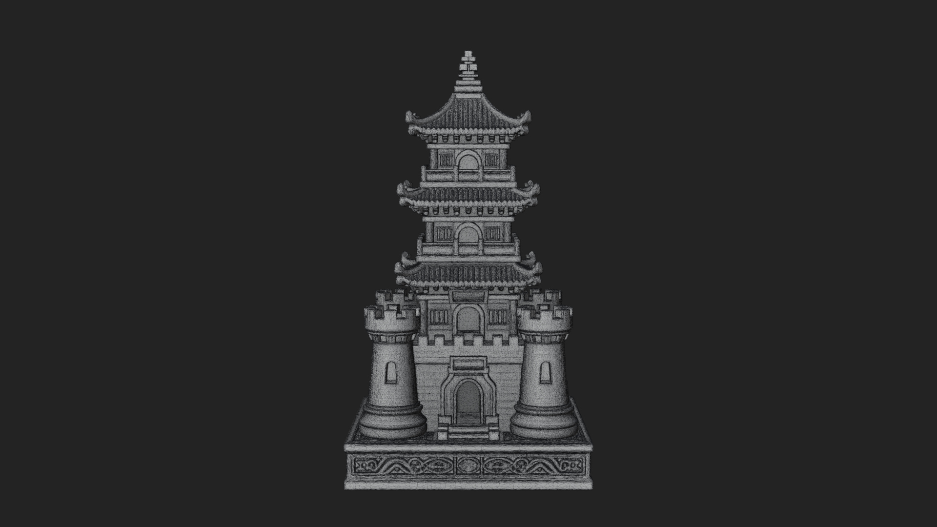 Castle Rook Chess Tower Design 13 3D Print Model 3D Model
