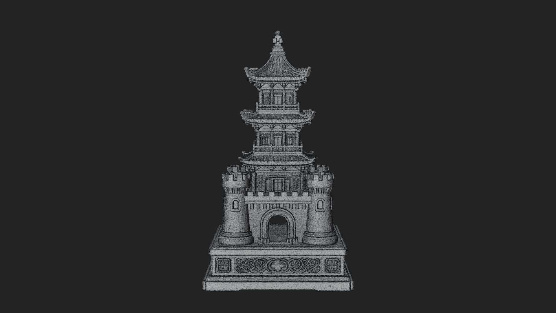Castle Rook Chess Tower Design 16 3D Print Model 3D Model