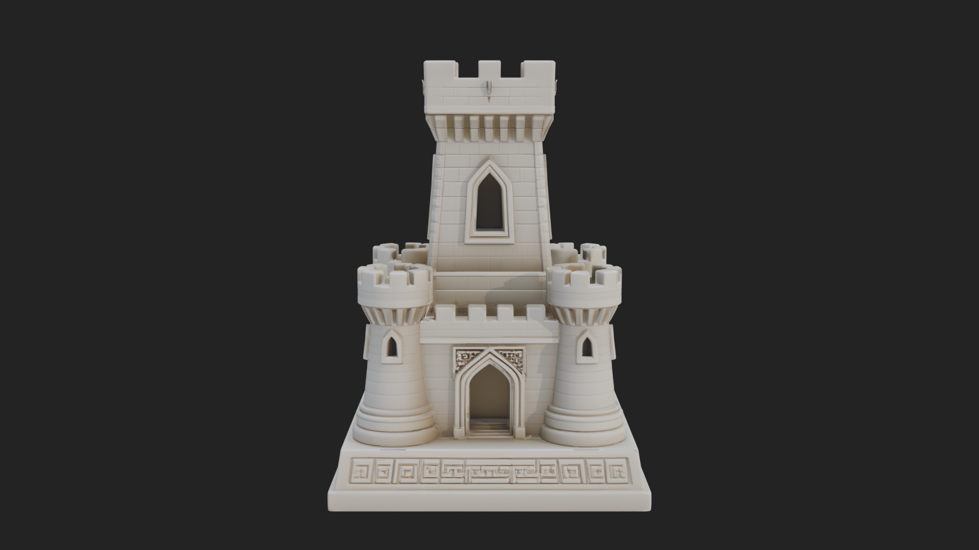 Castle Rook Chess Tower Design 17 3D Print Model 3D Model