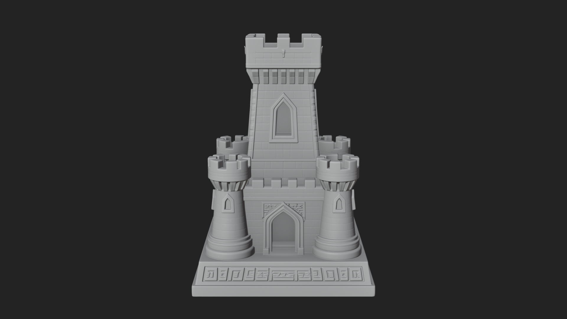 Castle Rook Chess Tower Design 17 3D Print Model 3D Model