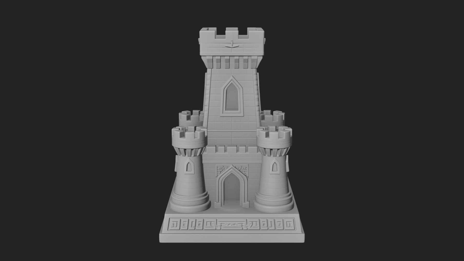 Castle Rook Chess Tower Design 17 3D Print Model 3D Model