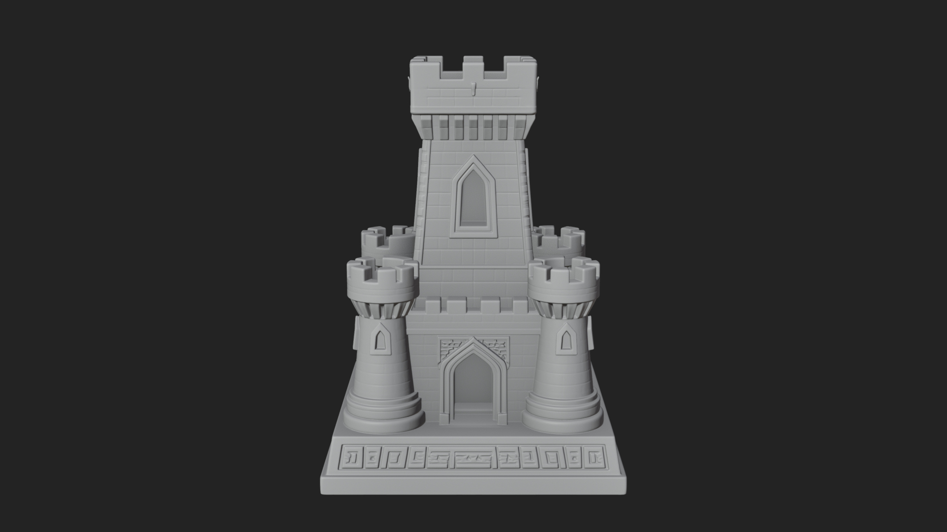 Castle Rook Chess Tower Design 17 3D Print Model 3D Model