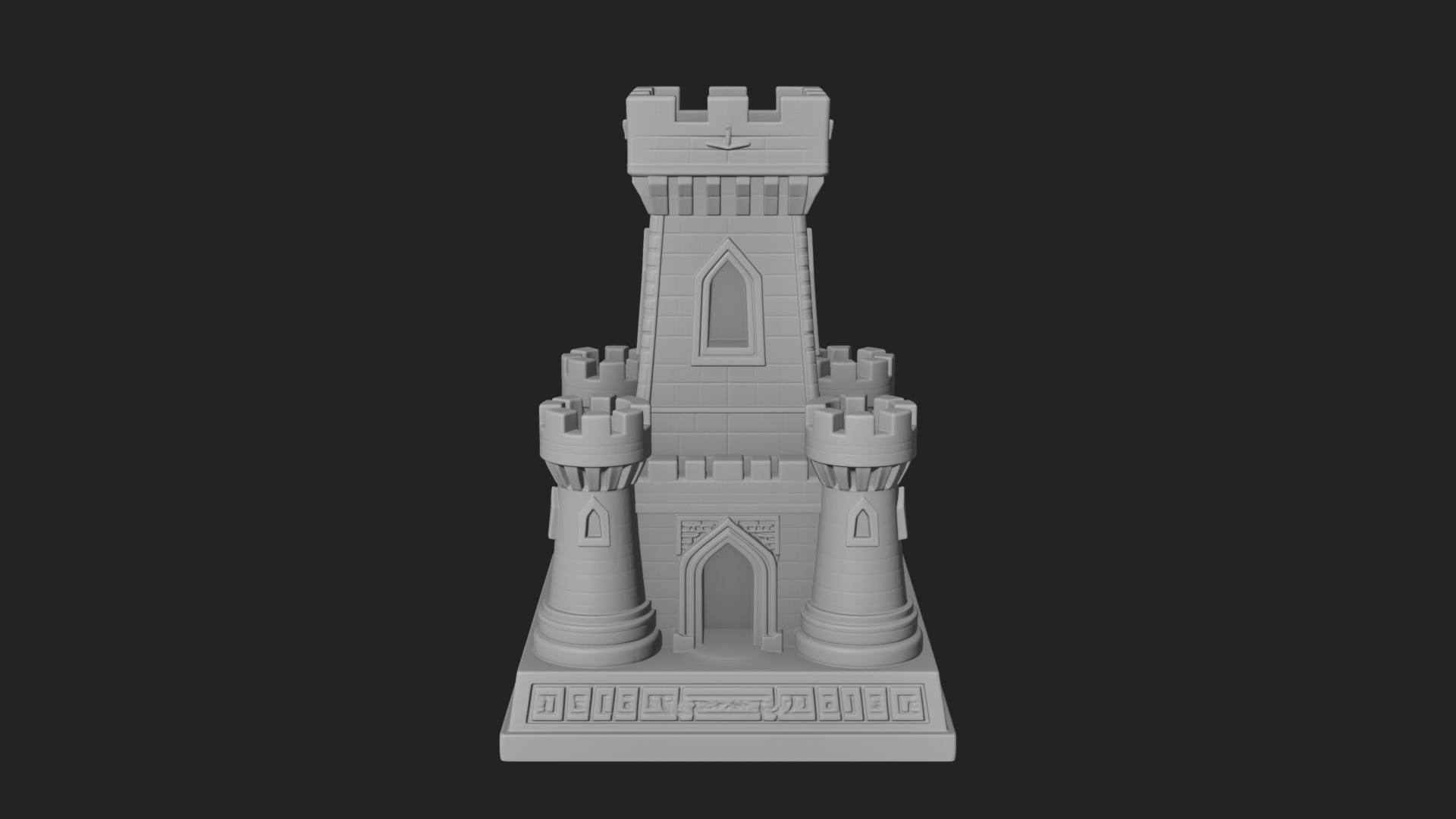 Castle Rook Chess Tower Design 17 3D Print Model 3D Model