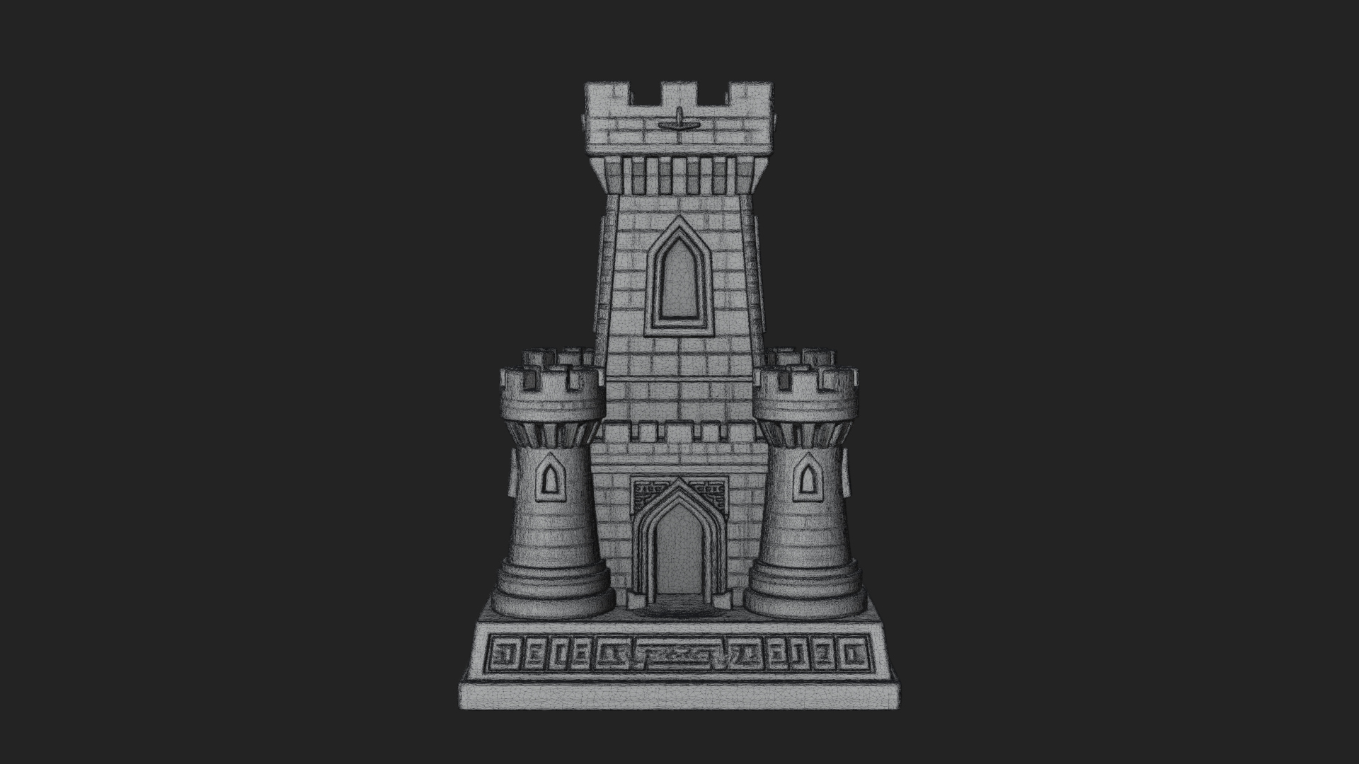 Castle Rook Chess Tower Design 17 3D Print Model 3D Model