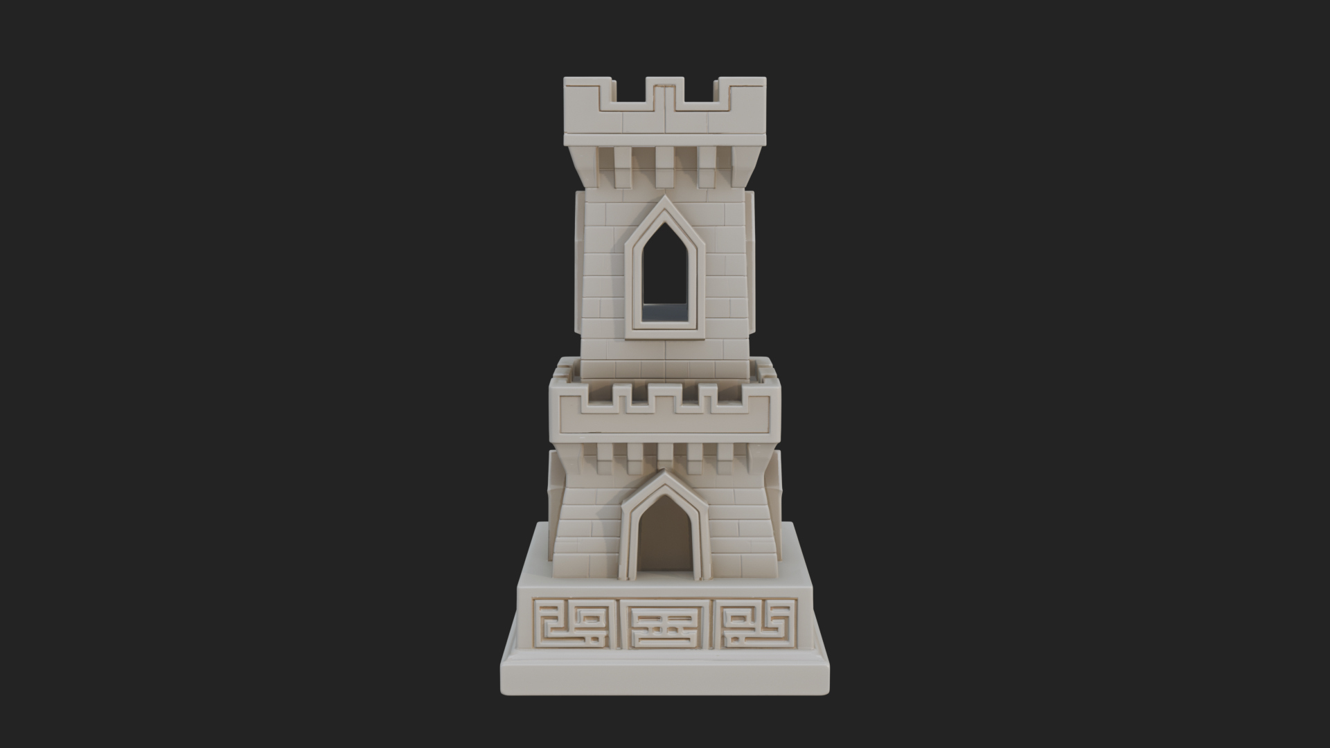 Castle Rook Chess Tower Design 18 3D Print Model 3D Model
