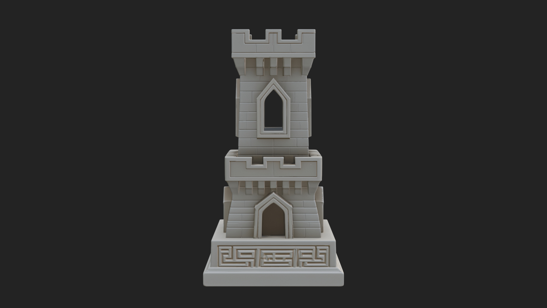 Castle Rook Chess Tower Design 18 3D Print Model 3D Model