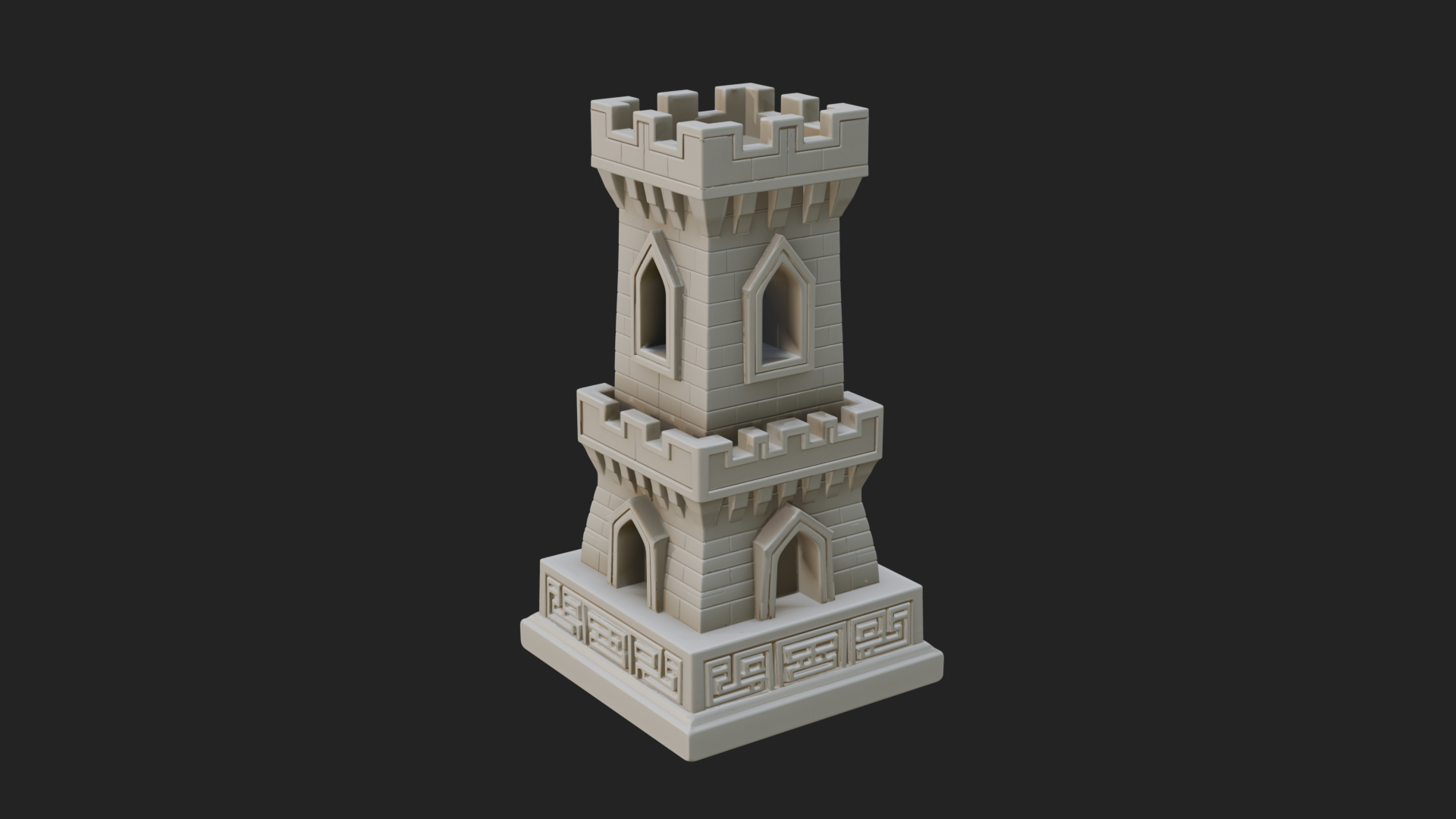 Castle Rook Chess Tower Design 18 3D Print Model 3D Model