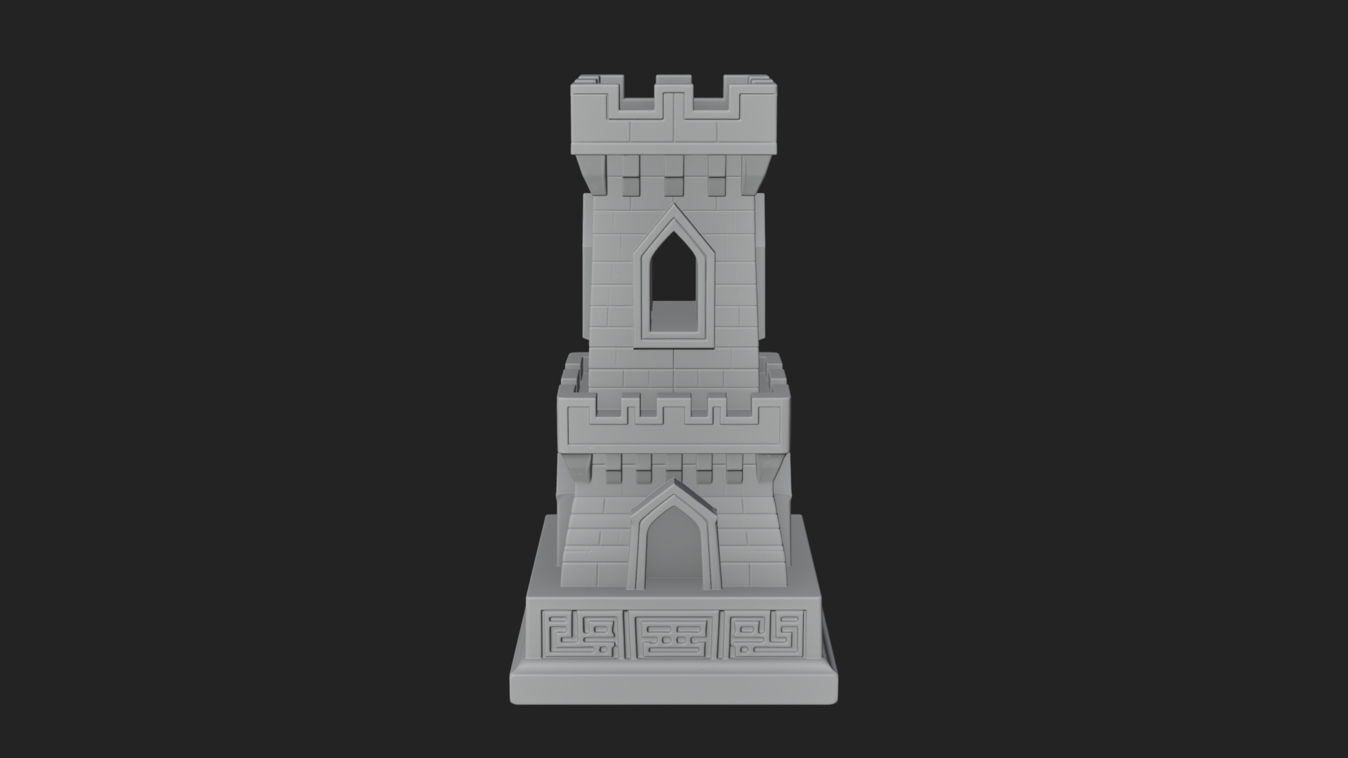 Castle Rook Chess Tower Design 18 3D Print Model 3D Model