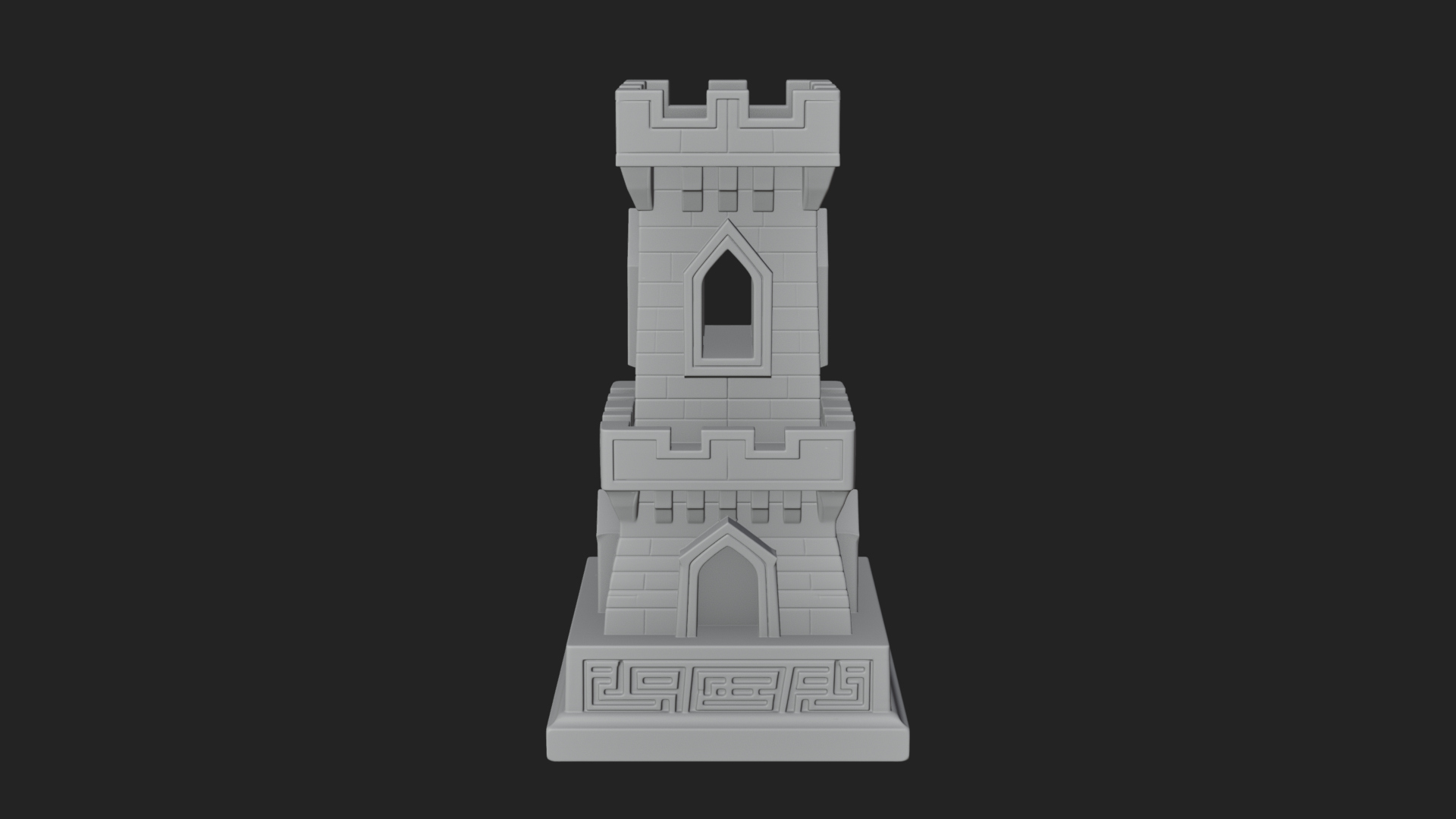 Castle Rook Chess Tower Design 18 3D Print Model 3D Model