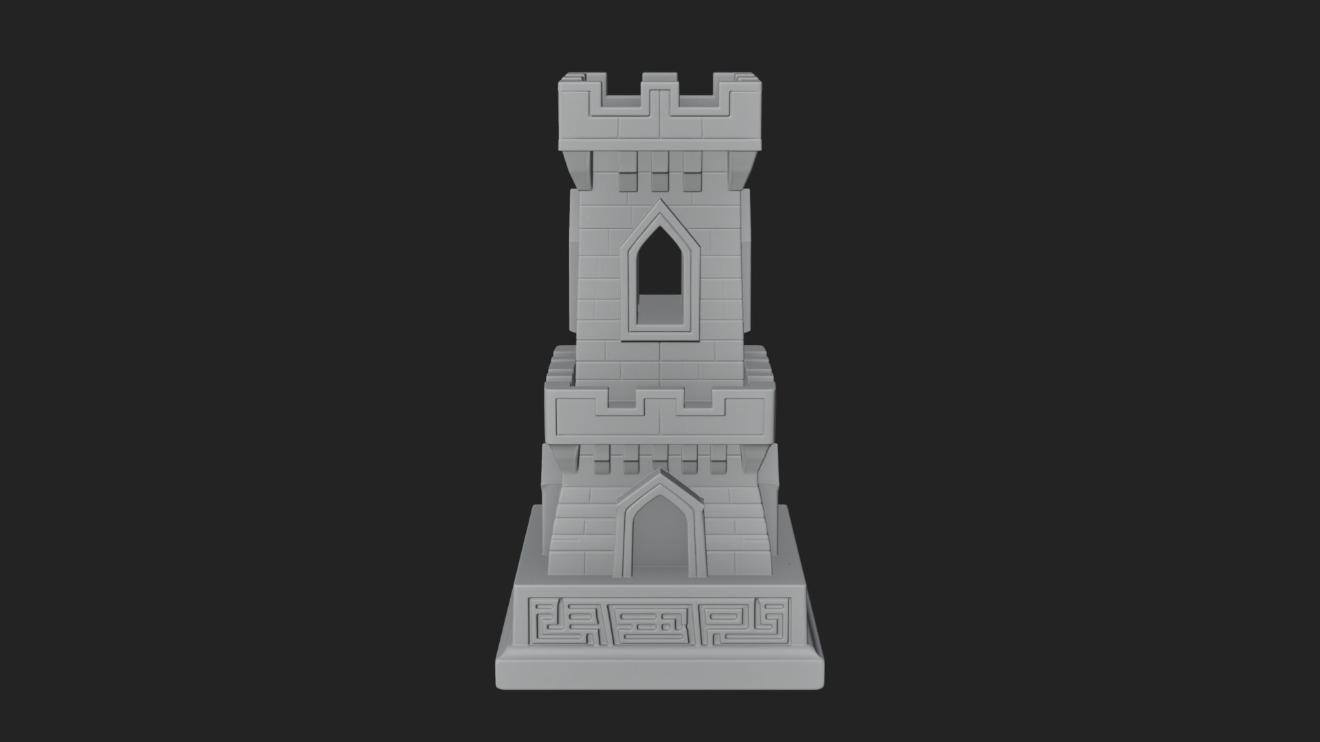 Castle Rook Chess Tower Design 18 3D Print Model 3D Model