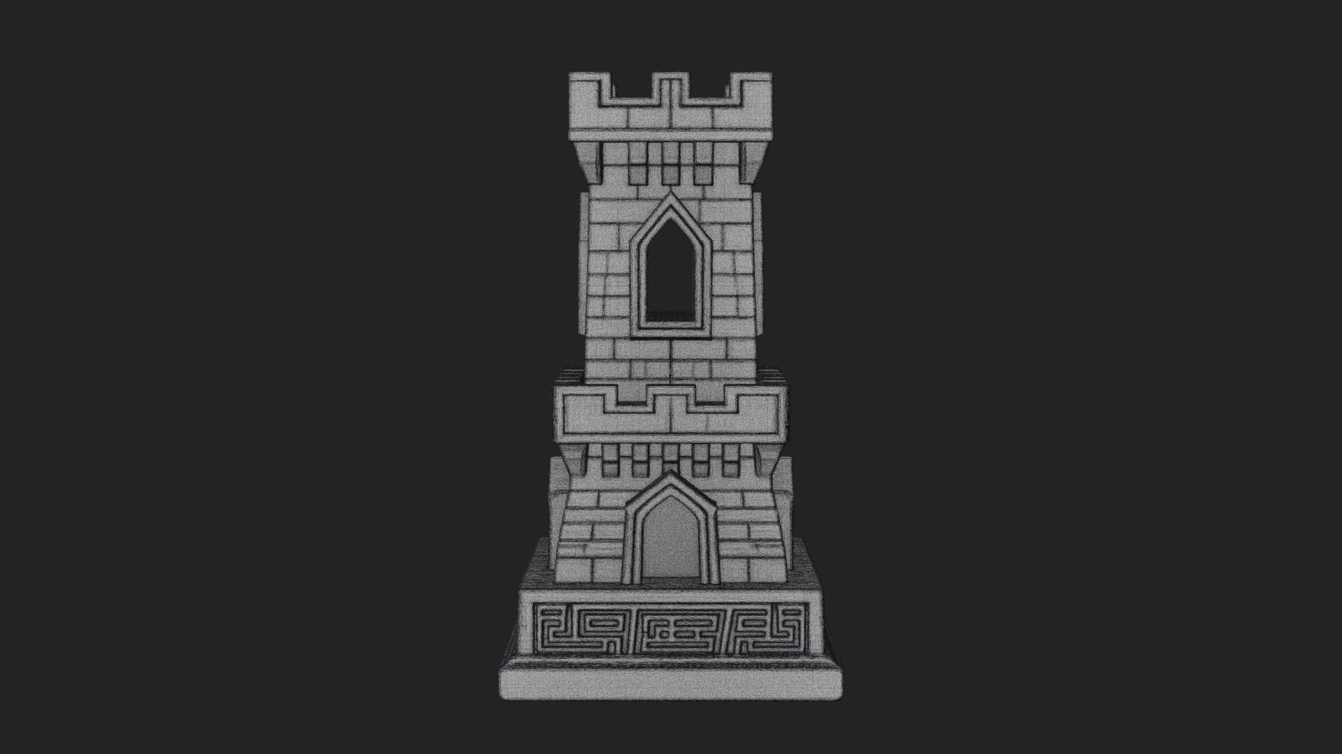 Castle Rook Chess Tower Design 18 3D Print Model 3D Model