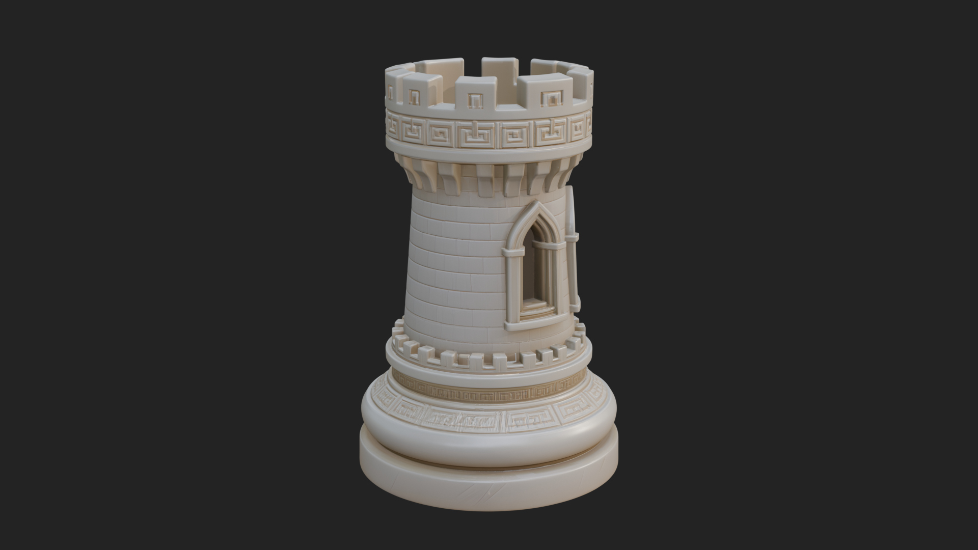 Castle Rook Chess Tower Design 19 3D Print Model 3D Model