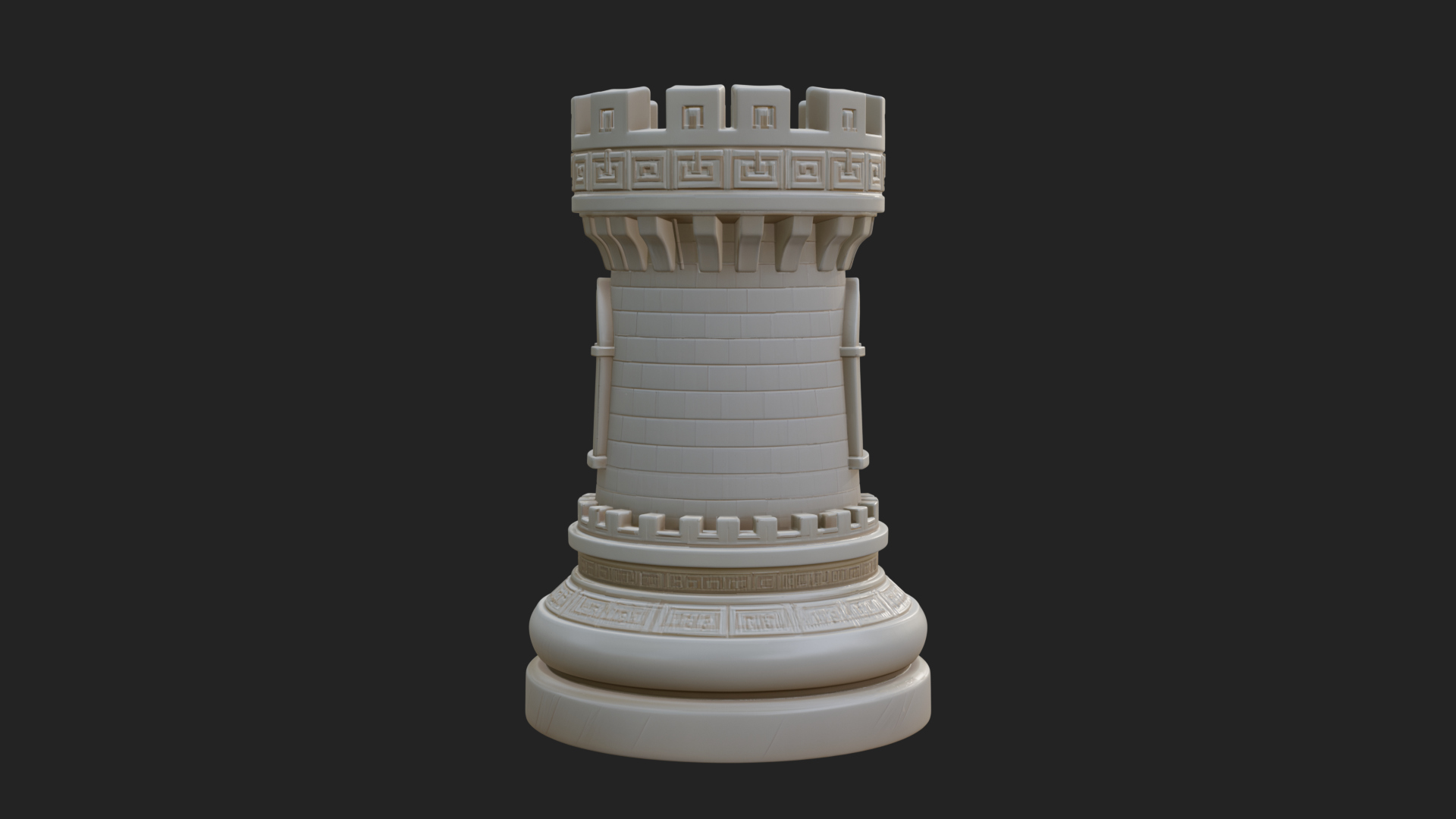Castle Rook Chess Tower Design 19 3D Print Model 3D Model
