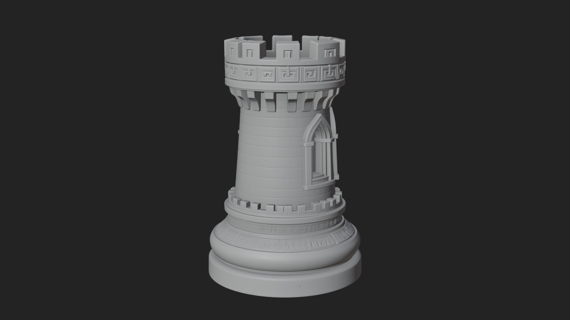 Castle Rook Chess Tower Design 19 3D Print Model 3D Model