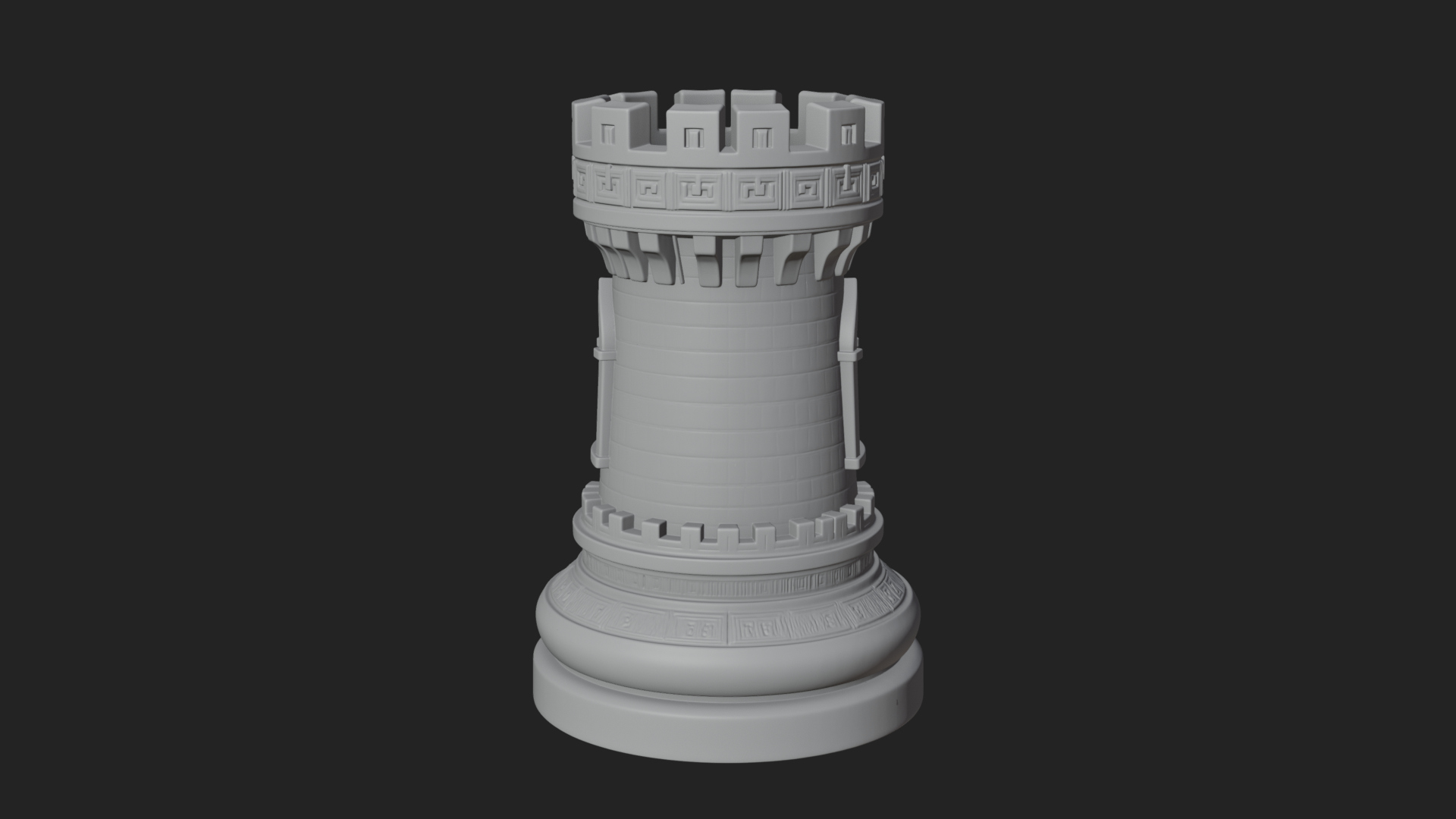 Castle Rook Chess Tower Design 19 3D Print Model 3D Model
