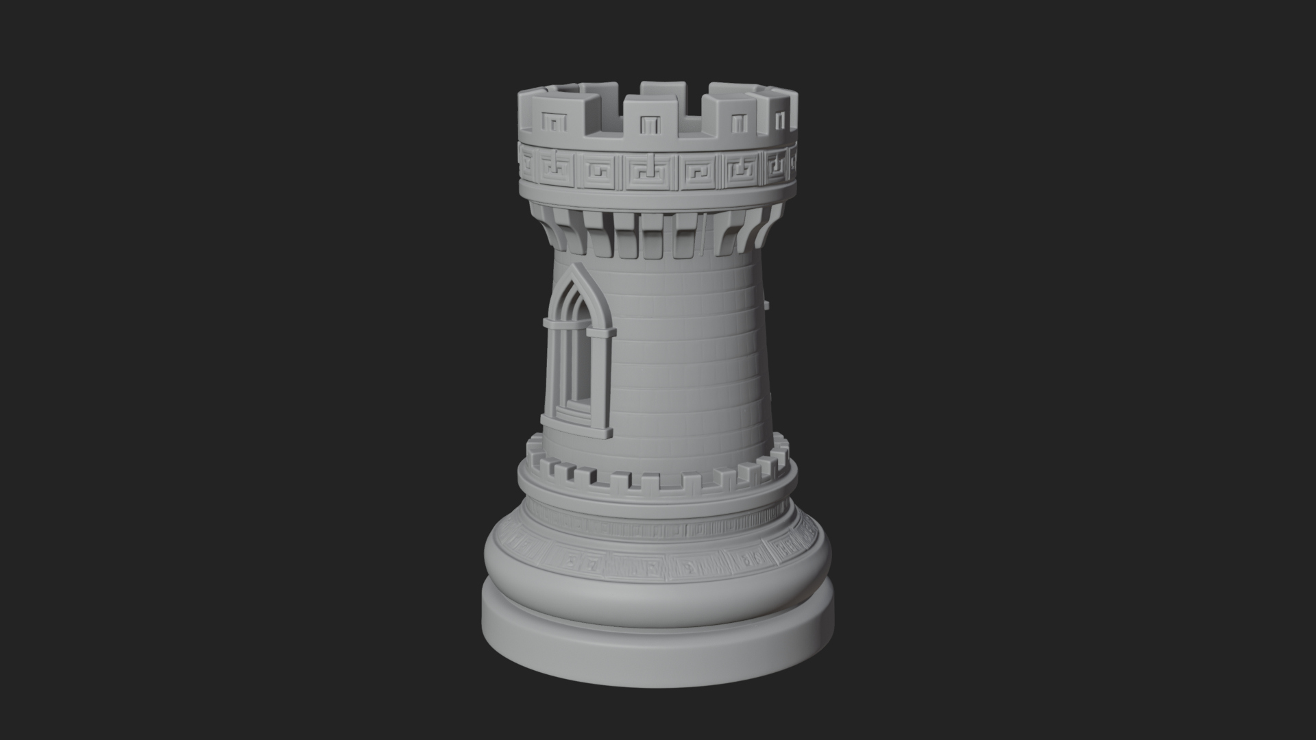 Castle Rook Chess Tower Design 19 3D Print Model 3D Model