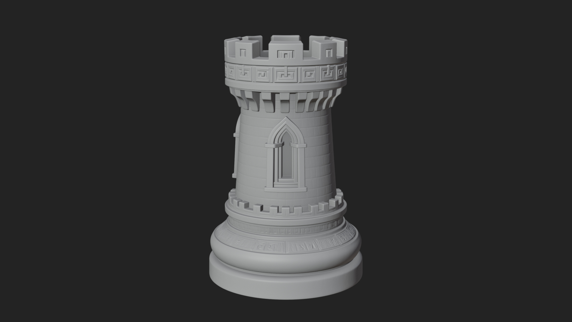 Castle Rook Chess Tower Design 19 3D Print Model 3D Model