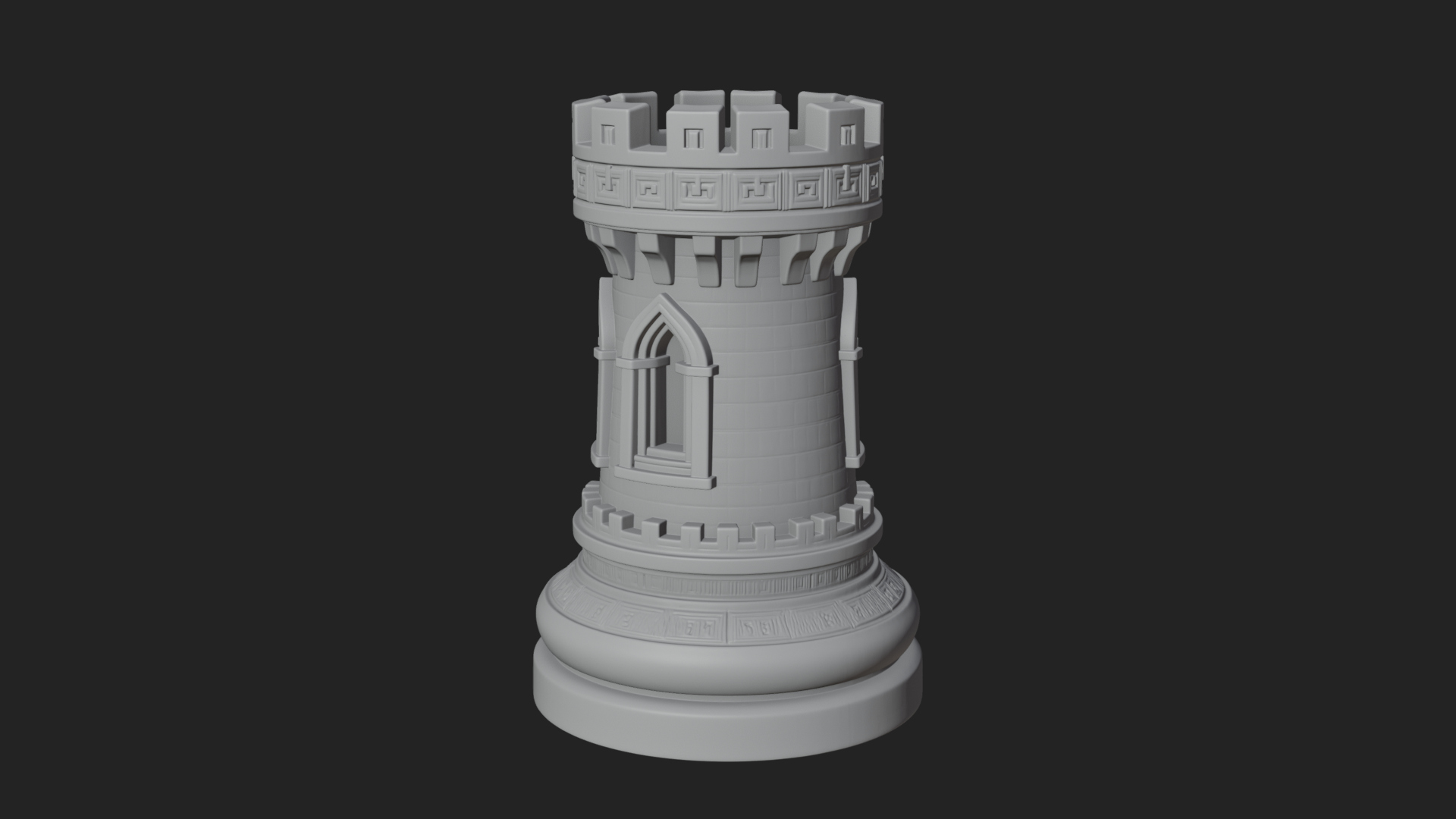 Castle Rook Chess Tower Design 19 3D Print Model 3D Model