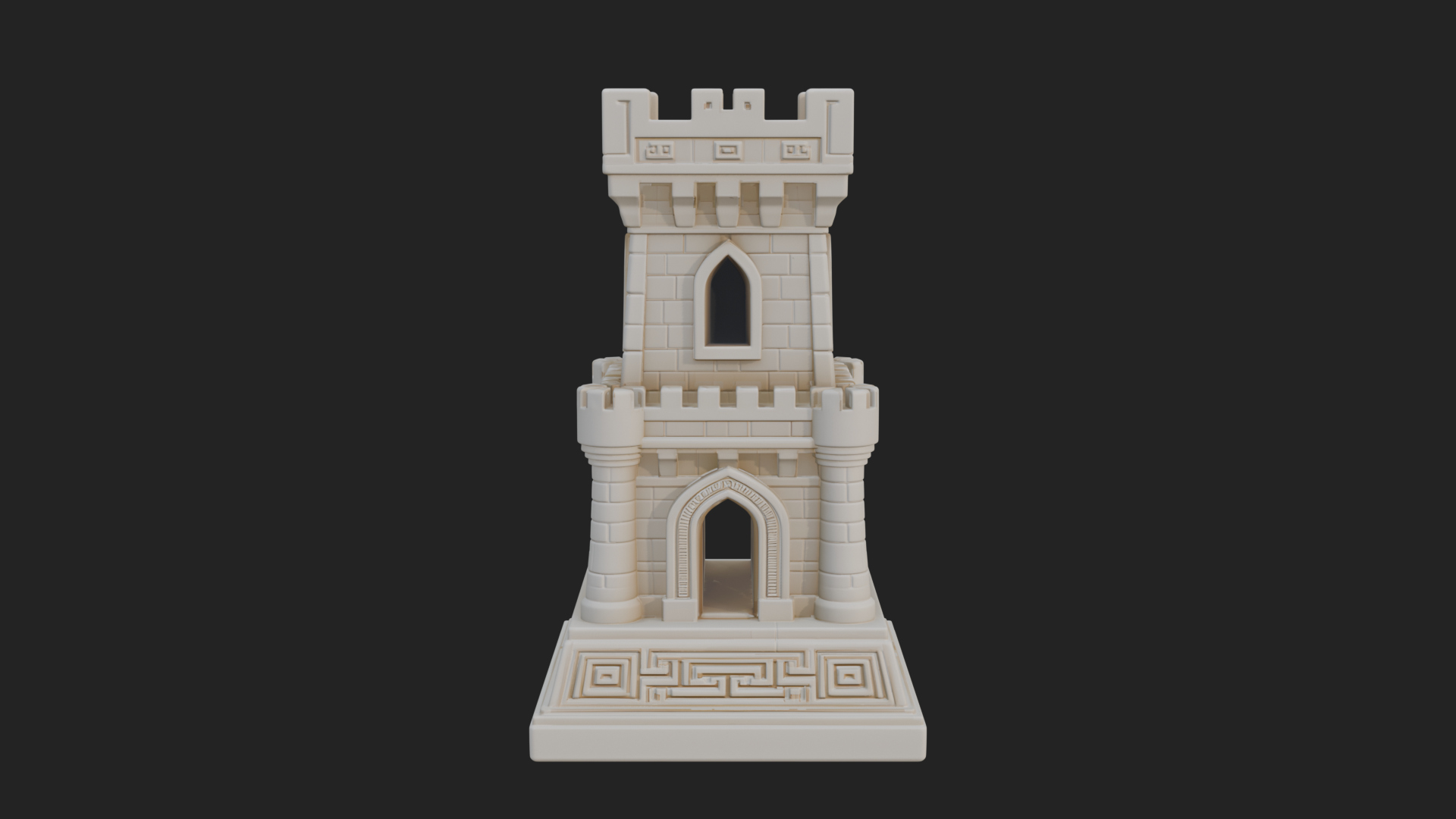 Castle Rook Chess Tower Design 20 3D Print Model 3D Model