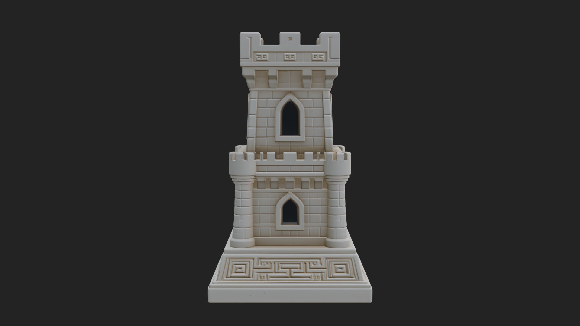 Castle Rook Chess Tower Design 20 3D Print Model 3D Model