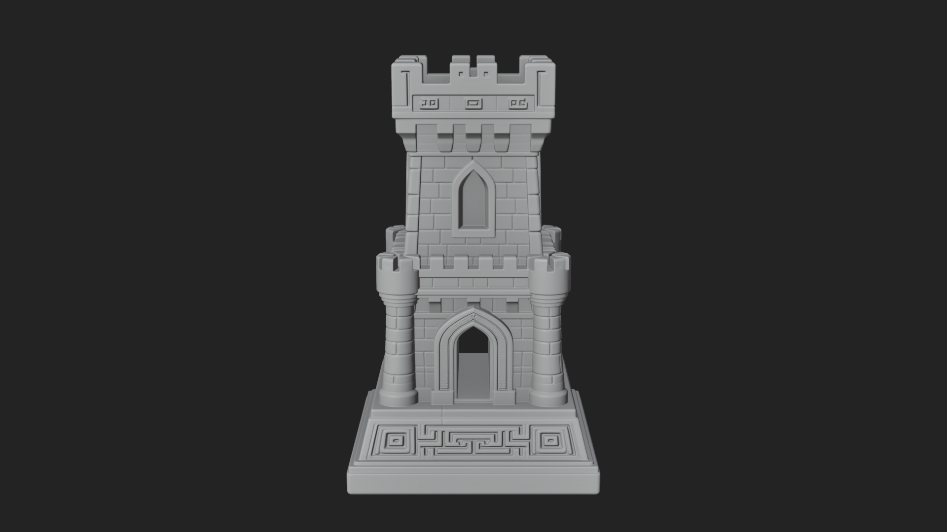 Castle Rook Chess Tower Design 20 3D Print Model 3D Model