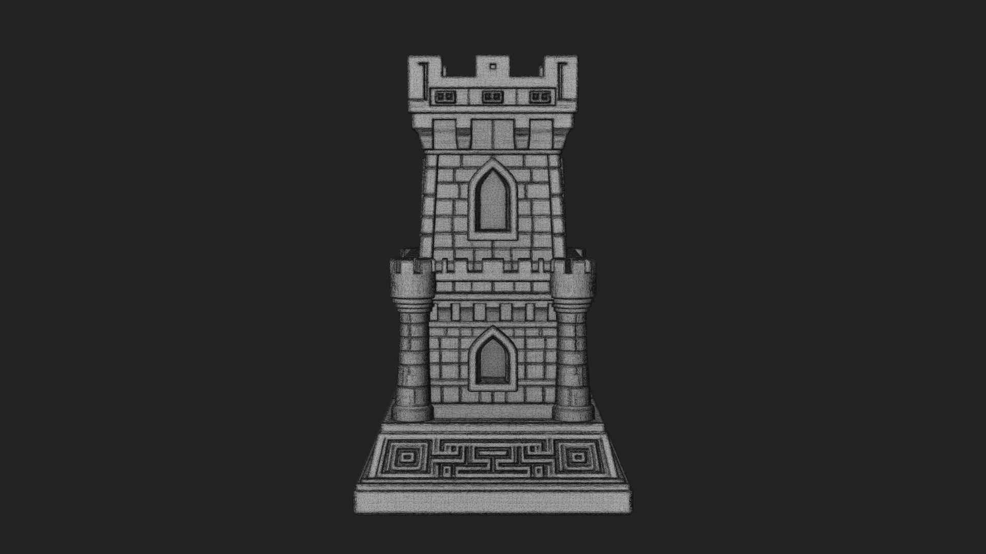 Castle Rook Chess Tower Design 20 3D Print Model 3D Model