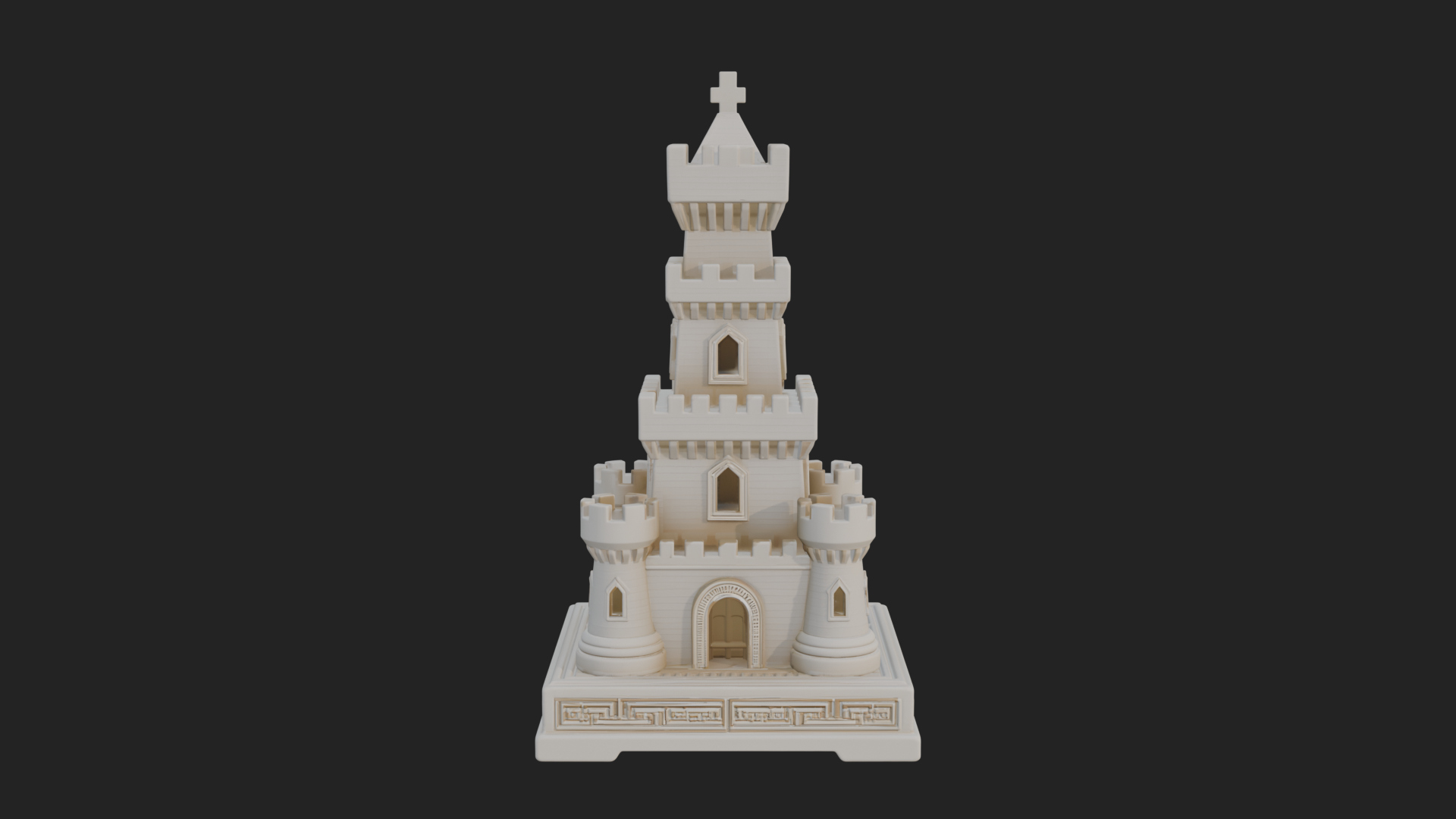 Castle Rook Chess Tower Design 21 3D Print Model 3D Model