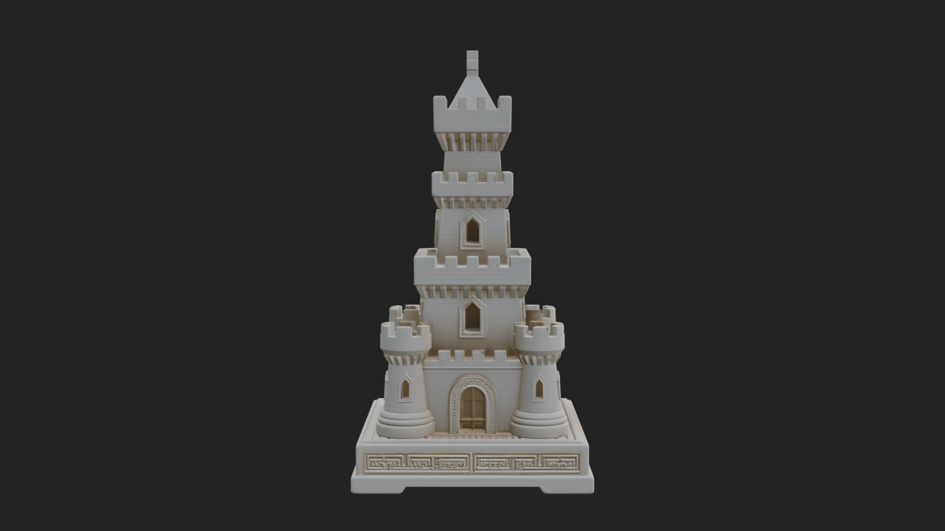Castle Rook Chess Tower Design 21 3D Print Model 3D Model