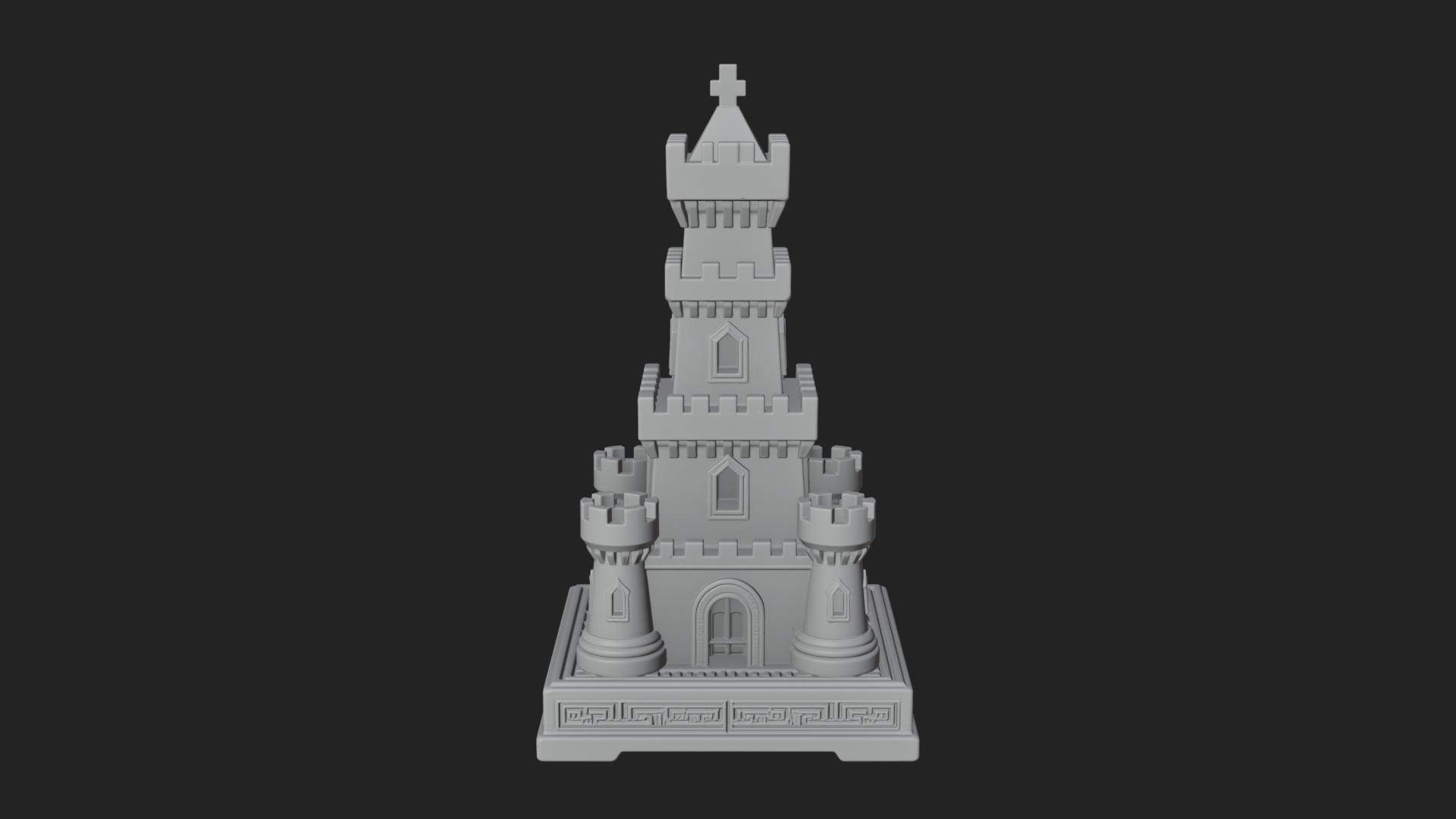 Castle Rook Chess Tower Design 21 3D Print Model 3D Model